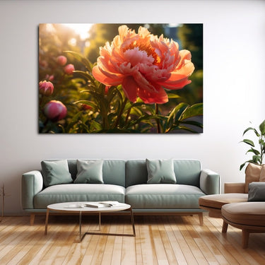 Tableau Pivoine Format Paysage
